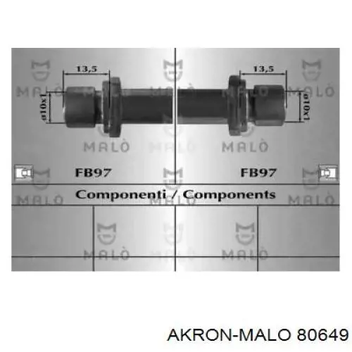 Задний тормозной шланг 80649 Akron Malo