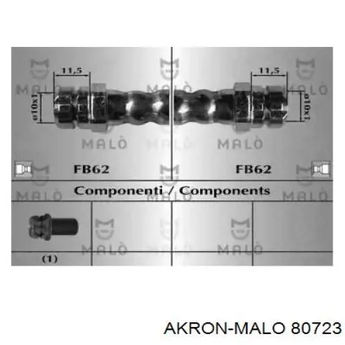 Задний тормозной шланг 80723 Akron Malo