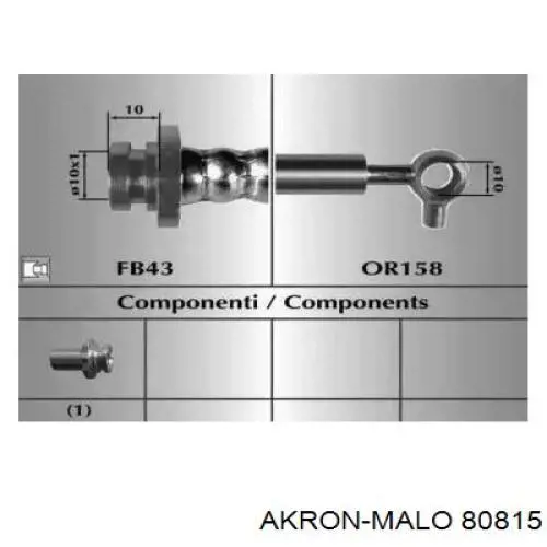 Шланг тормозной передний левый 80815 Akron Malo