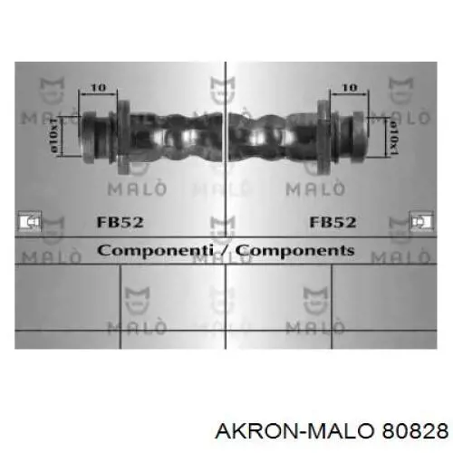 Задний тормозной шланг 80828 Akron Malo