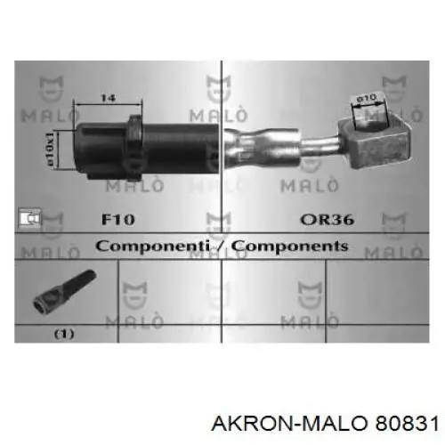 Задний тормозной шланг 80831 Akron Malo