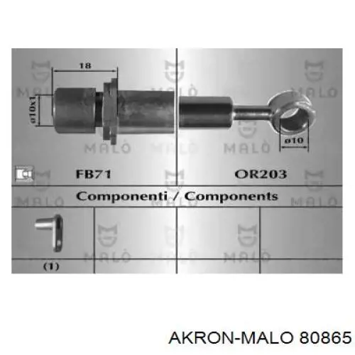 Задний тормозной шланг 80865 Akron Malo