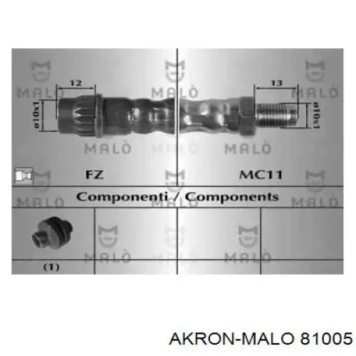 Задний тормозной шланг 81005 Akron Malo