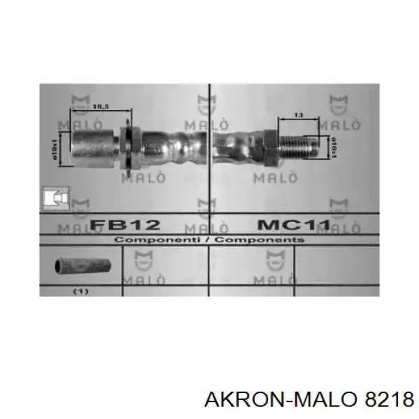 Шланг тормозной передний 8218 Akron Malo