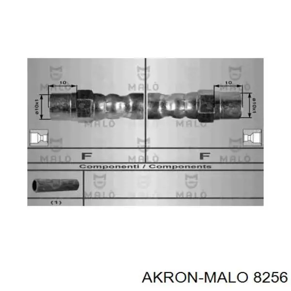 Шланг тормозной передний 8256 Akron Malo