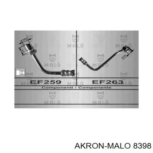 Шланг тормозной передний левый 8398 Akron Malo