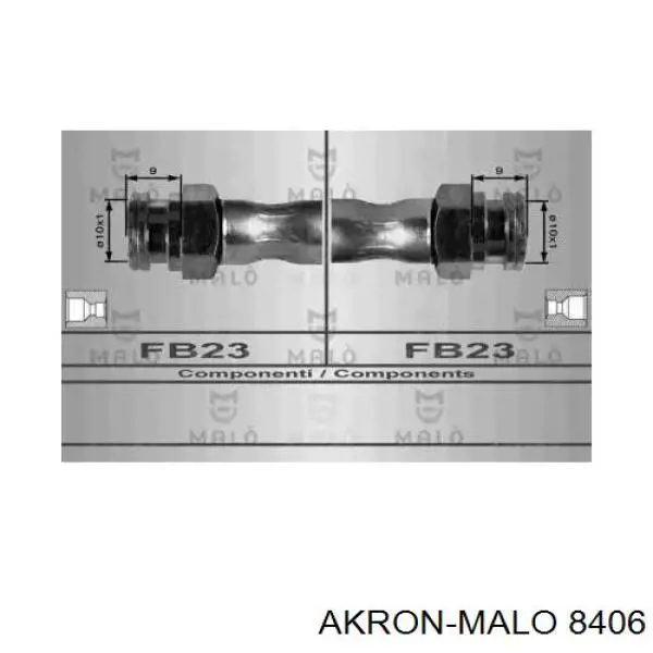 8406 Akron Malo шланг тормозной задний