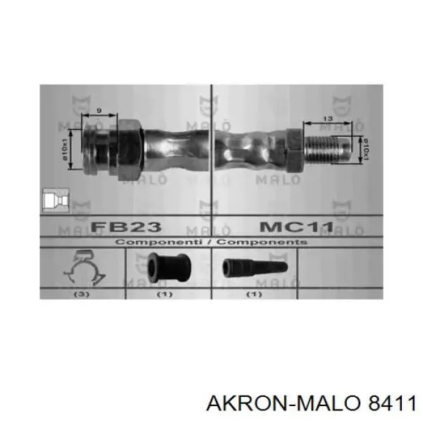 Тормозной шланг 8411 Akron Malo