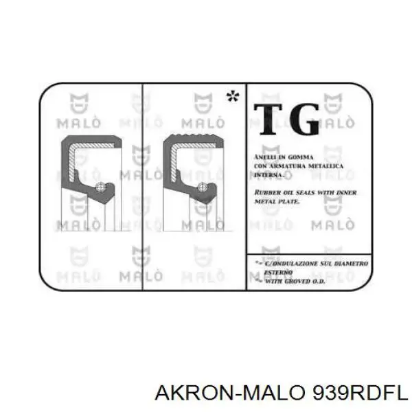 Сальник АКПП/КПП (входного/первичного вала) 939RDFL Akron Malo