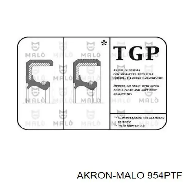 Сальник коленвала двигателя задний 954PTF Akron Malo