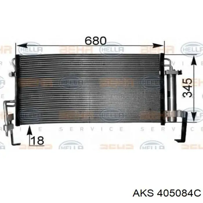 405084C AKS радиатор кондиционера