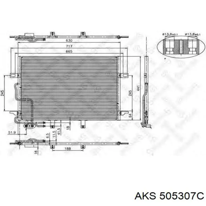 505307C AKS радиатор кондиционера