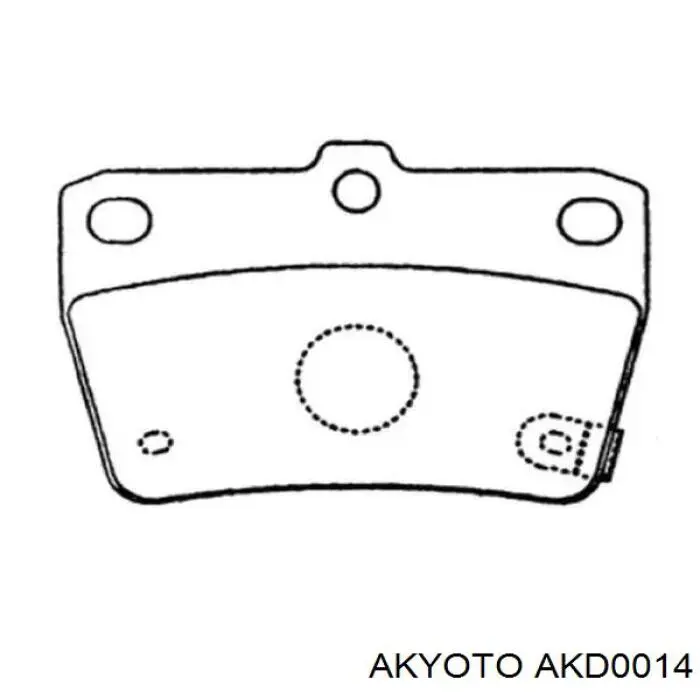 AKD0014 Akyoto колодки тормозные задние дисковые