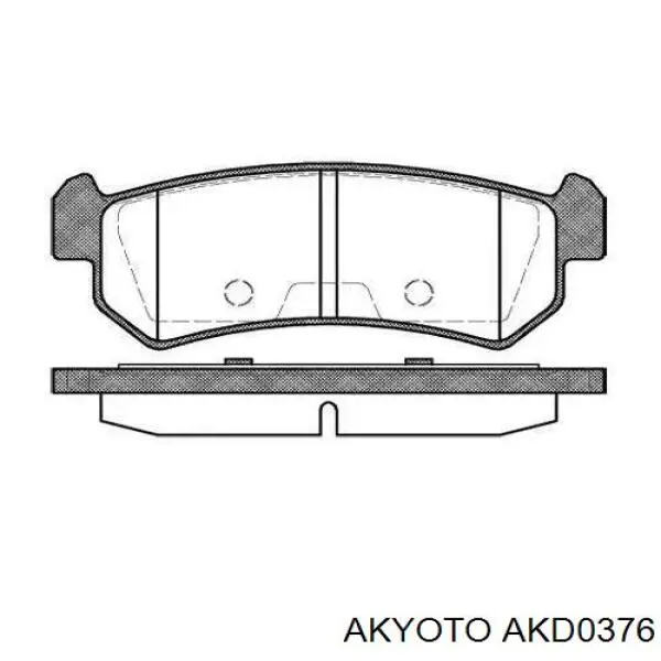 Колодки тормозные задние дисковые AKYOTO AKD0376