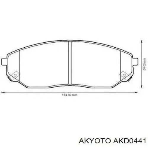 AKD0441 Akyoto sapatas do freio dianteiras de disco