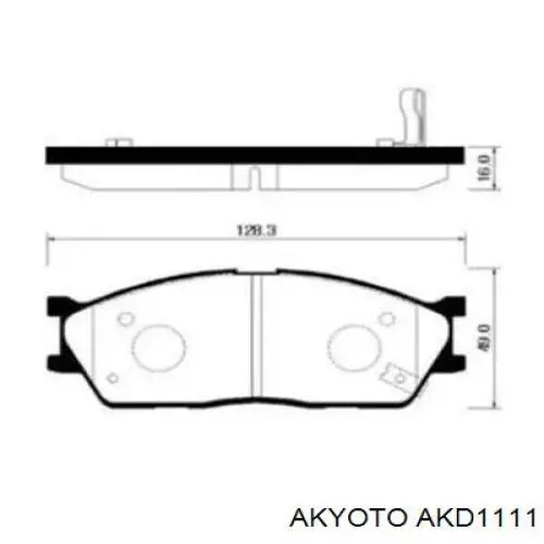 Передние тормозные колодки AKD1111 Akyoto