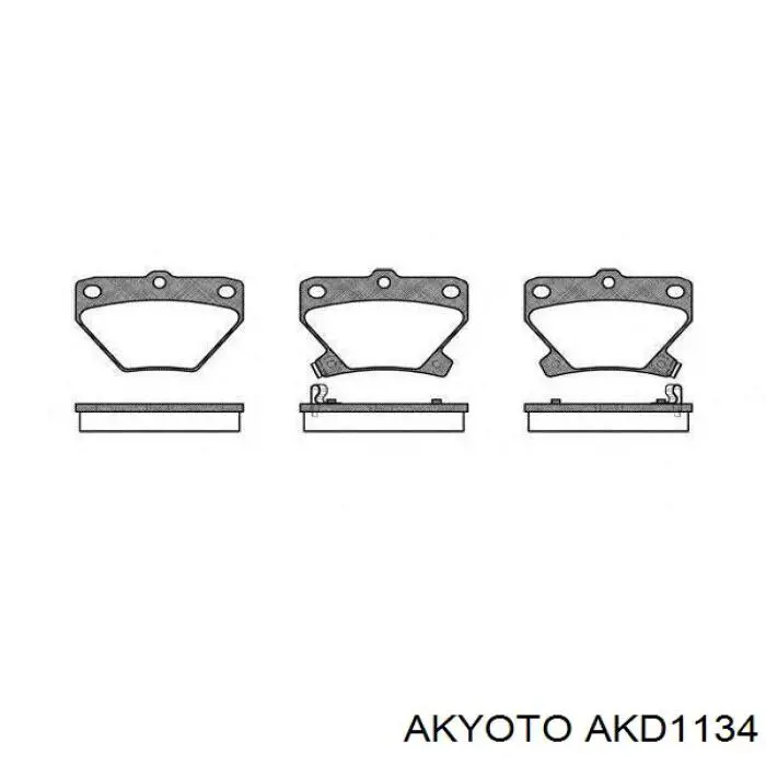 Задние тормозные колодки AKD1134 Akyoto