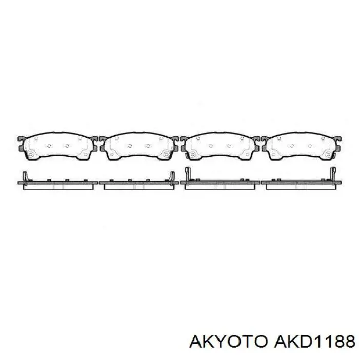 Передние тормозные колодки AKD1188 Akyoto