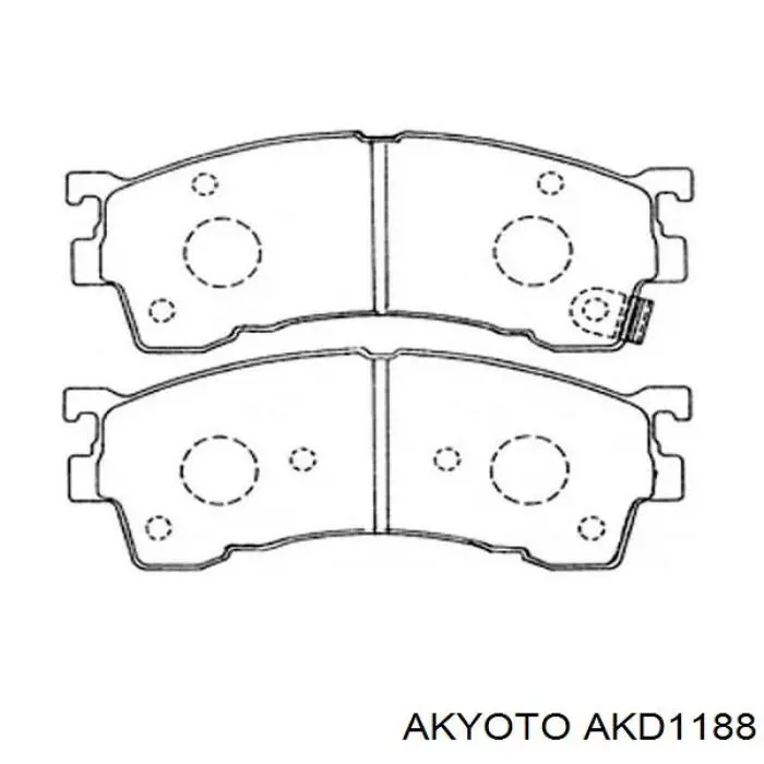Колодки Akyoto AKD1188 цена, от 15.72 USD