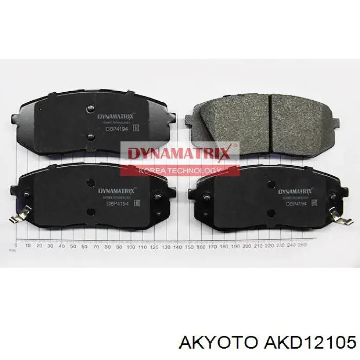 Передние тормозные колодки AKD12105 Akyoto