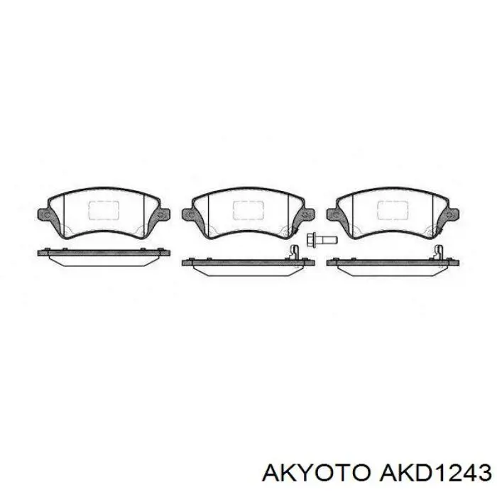 Передние тормозные колодки AKD1243 Akyoto