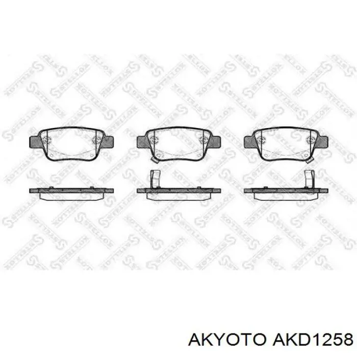 AKD1258 Akyoto Колодки тормозные дисковые комплект