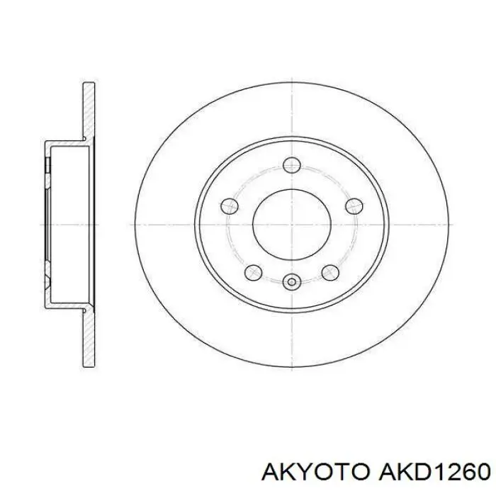 Купить AKD1260 Akyoto Колодки тормозные