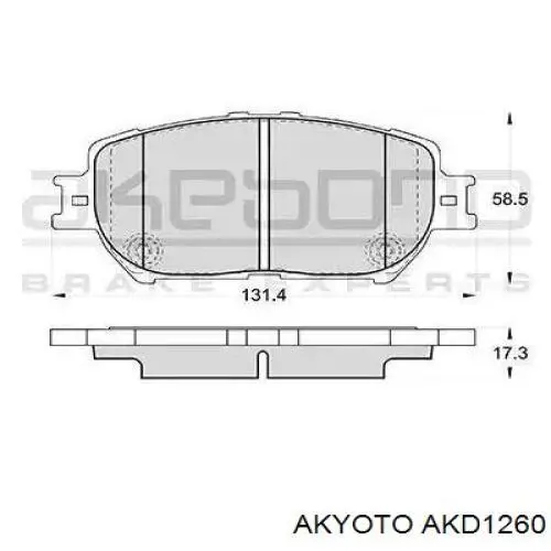 Колодки Akyoto AKD1260 цена, от 11.40 USD