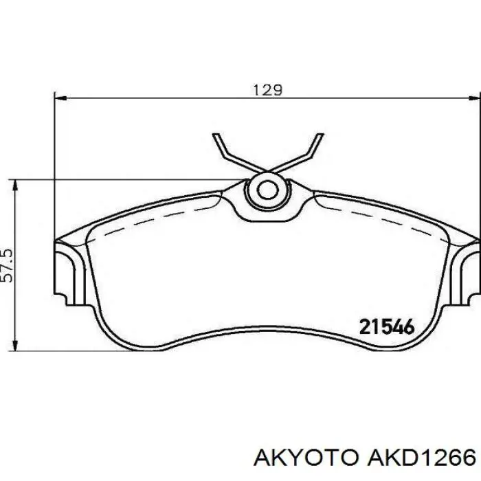 Передние тормозные колодки AKD1266 Akyoto