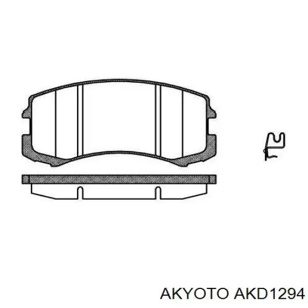 Передние тормозные колодки AKD1294 Akyoto