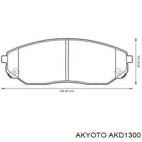 Передние тормозные колодки AKD1300 Akyoto