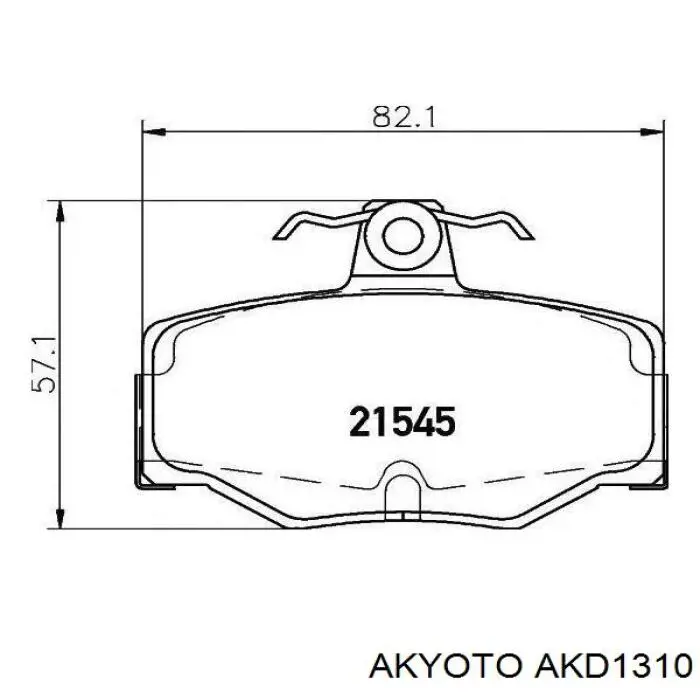 Задние тормозные колодки AKD1310 Akyoto