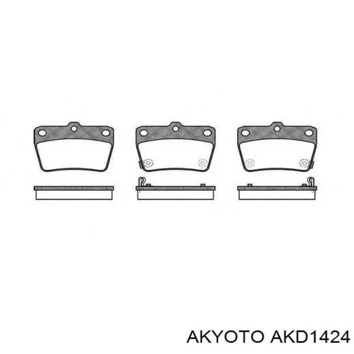 Задние тормозные колодки AKD1424 Akyoto