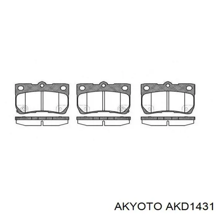 Задние тормозные колодки AKD1431 Akyoto