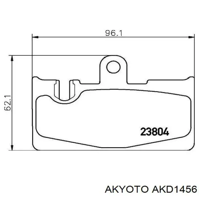 Купить AKD1456 Akyoto Колодки тормозные задние, дисковые