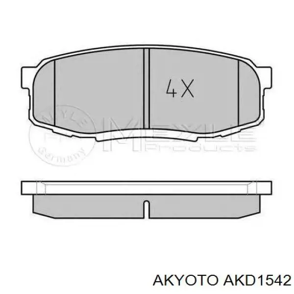 Купить AKD1542 Akyoto Колодки тормозные задние, дисковые