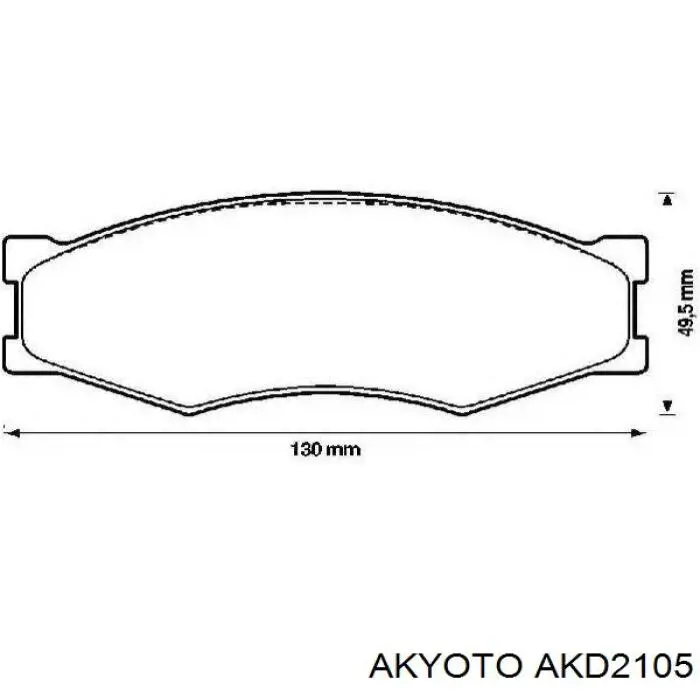 Передние тормозные колодки AKD2105 Akyoto