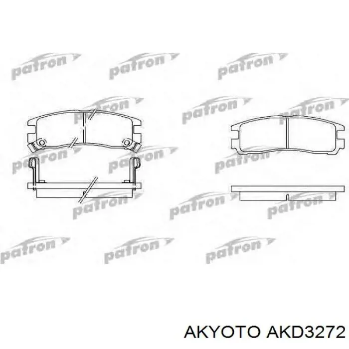 AKD3272 Akyoto Колодки тормозные дисковые комплект