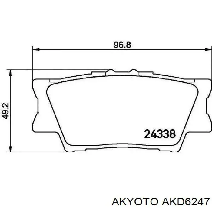 AKD-6247 Akyoto колодки тормозные задние дисковые