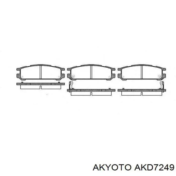 Купить AKD7249 Akyoto Колодки тормозные задние, дисковые