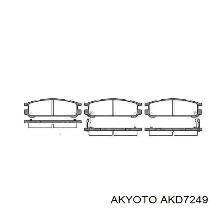 AKD7249 Akyoto Колодки тормозные дисковые комплект