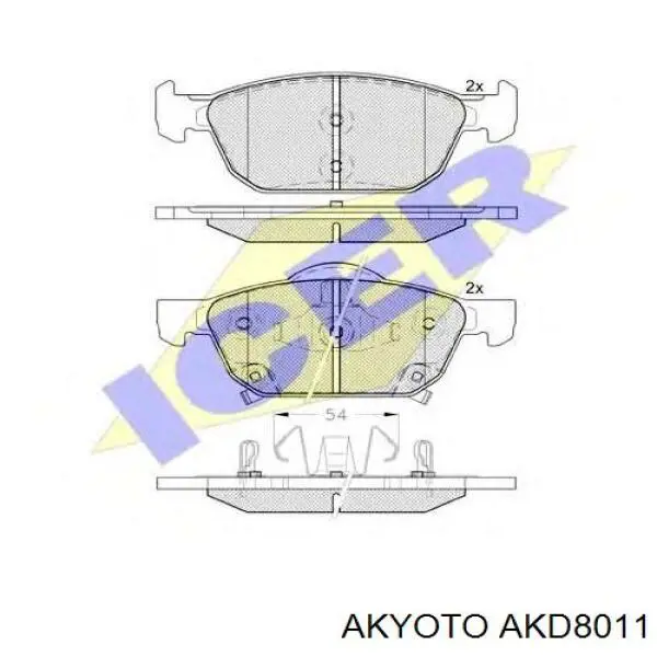 Колодки Akyoto AKD8011 цена, от 11.92 USD