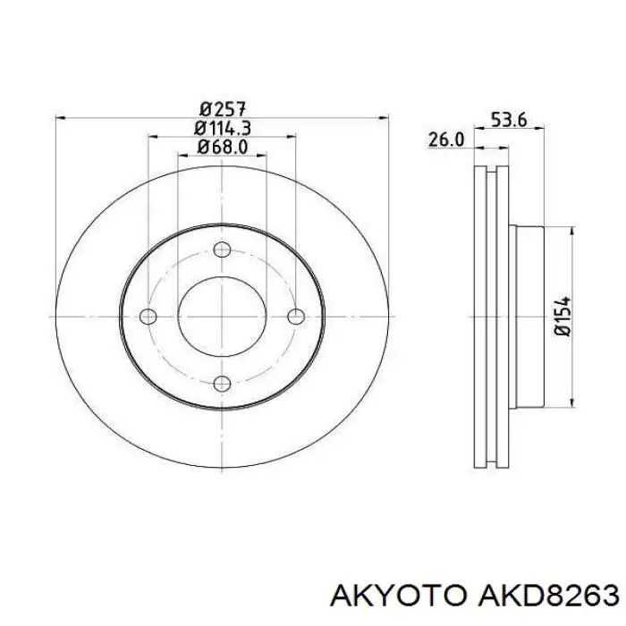 Колодки Akyoto AKD8263 цена, от 10.59 USD