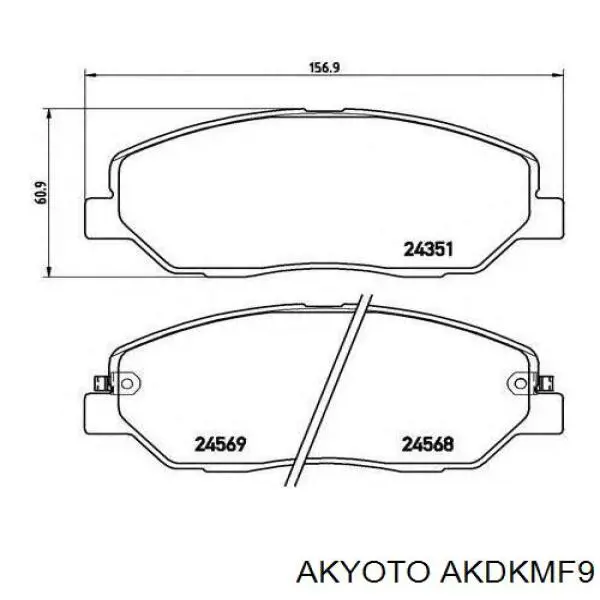 Купить AKDKMF9 Akyoto Колодки тормозные