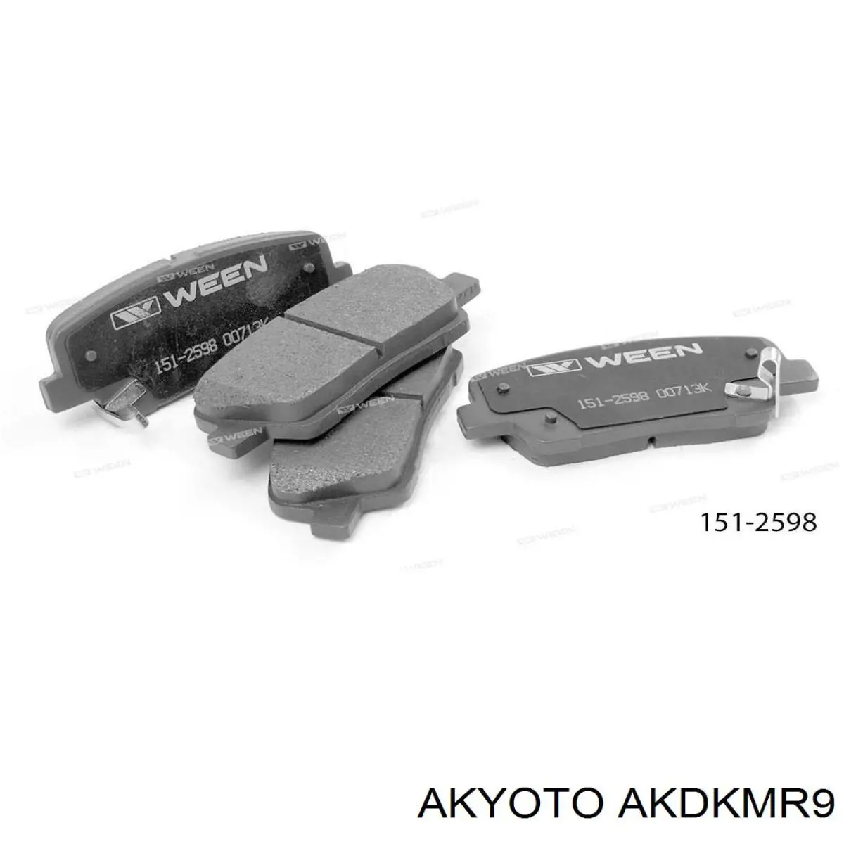 Купить AKDKMR9 Akyoto Колодки тормозные задние, дисковые