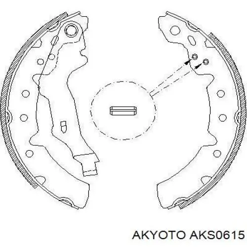 Колодки тормозные задние барабанные AKYOTO AKS0615