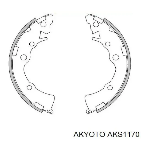 AKS1170 Akyoto колодки тормозные задние барабанные