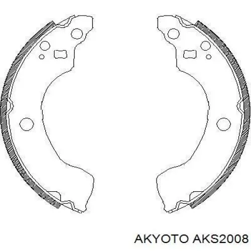 Задние барабанные колодки AKS2008 Akyoto