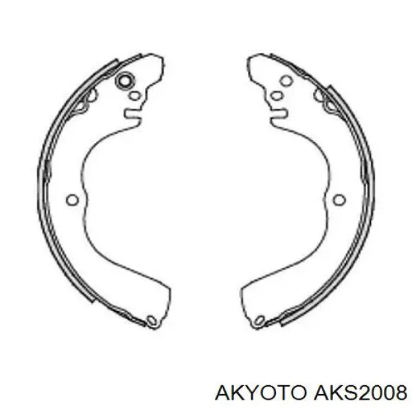 Купить AKS2008 Akyoto Задние барабанные тормозные колодки