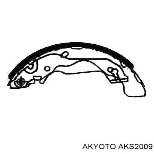 Купить AKS2009 Akyoto Задние барабанные тормозные колодки